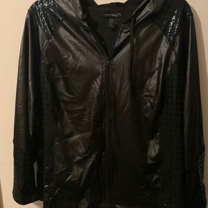 Black lightweight zip up jacket